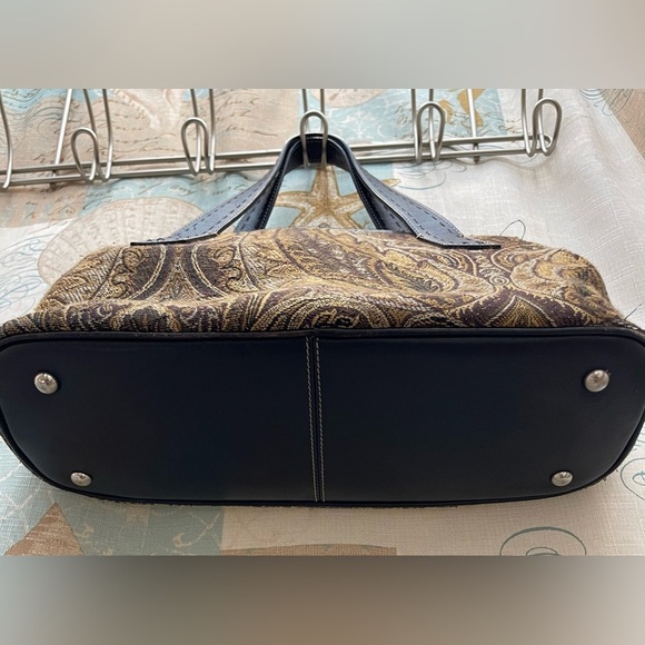 Fossil VTG Womens Tapestry 70’s Vibe Charm Hand Bag Purse Key Elegant Simple - Picture 7 of 16